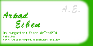 arpad eiben business card